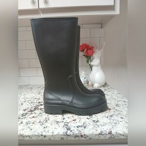 Women's Black Bamboo Rain Boots